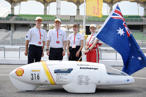 Shell Incharge Australian flag